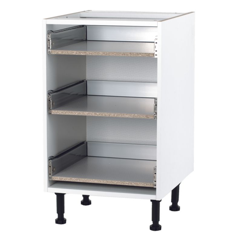 it Kitchens Base 3 Drawer Cabinet White H870 x W500 x D570mm