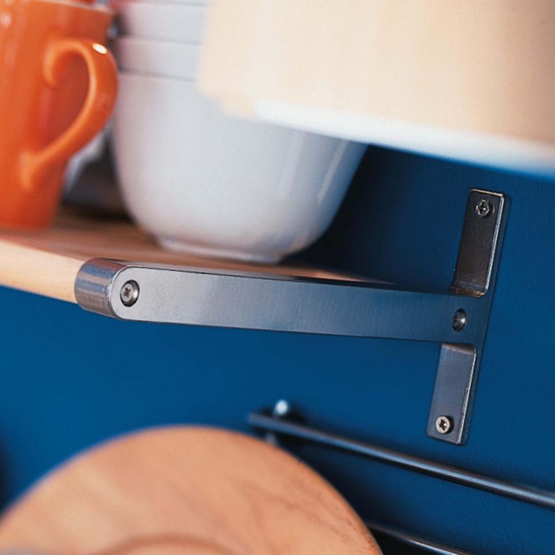 Alternative image for B&Q Modern Cast Shelf Brackets Aluminium Finish Pack of 2