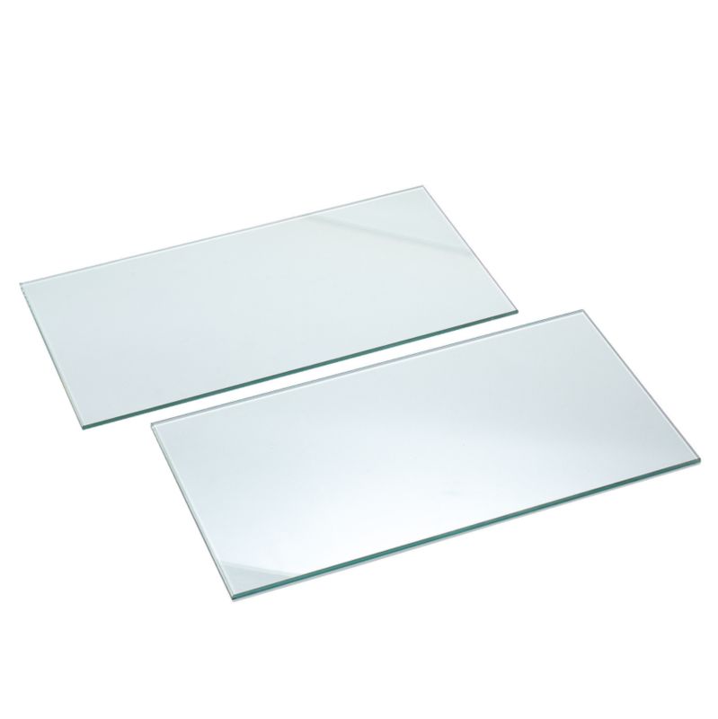 IT Kitchens Glass Shelf x 2 For 500 Cabinet Clear (L)466.5mm x (W)247mm x (T)6mm