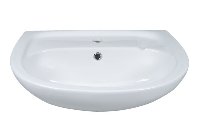 BandQ Barcelona Basin White 1 Tap Hole