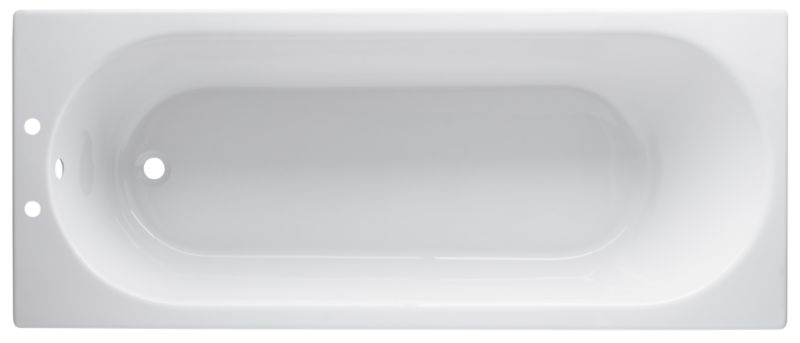 BandQ Barcelona Straight Acrylic Bath White