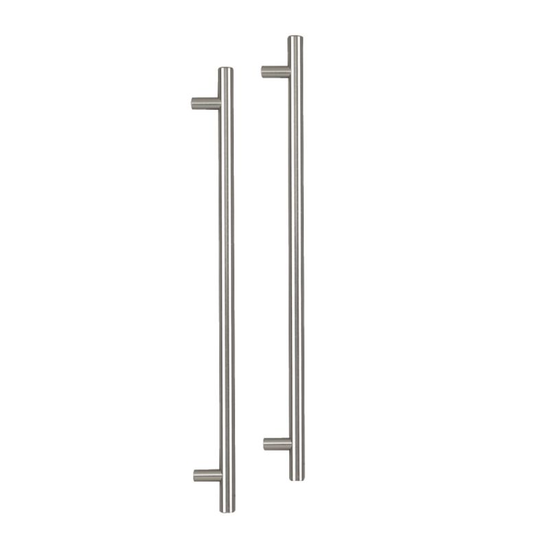 Unbranded Modern Rod Handles Brushed Nickel Finish 344mm Pack of 2