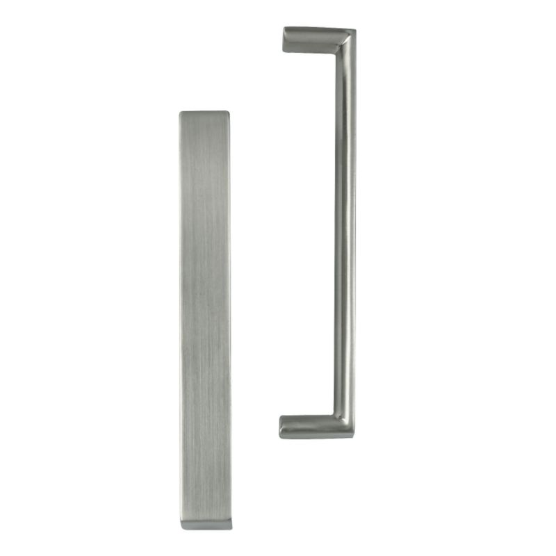 IT Solutions Modern Square Bar Handles Brushed Nickel Effect 168mm Pack of 2