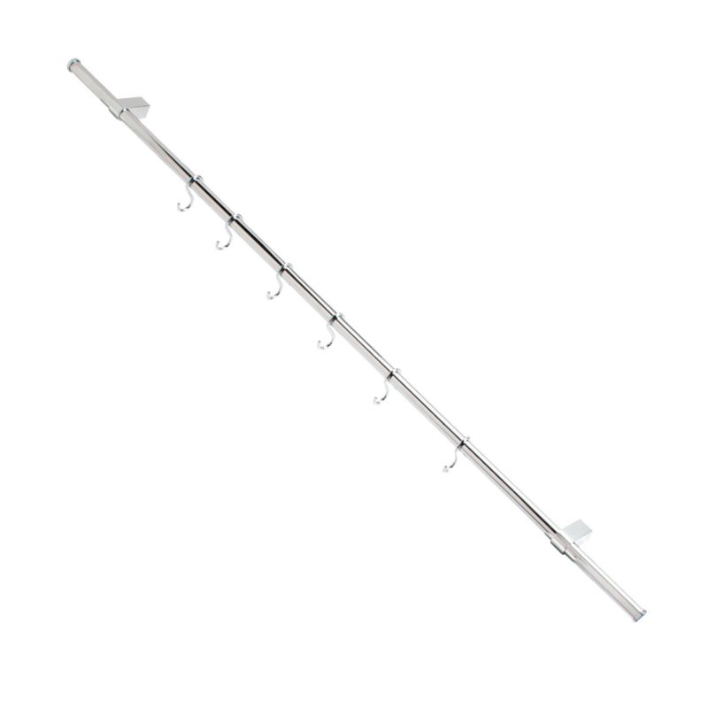 it Solutions Modern Hanging Storage Rail Chrome Style (H)6 x (W)6 x (L)1200mm