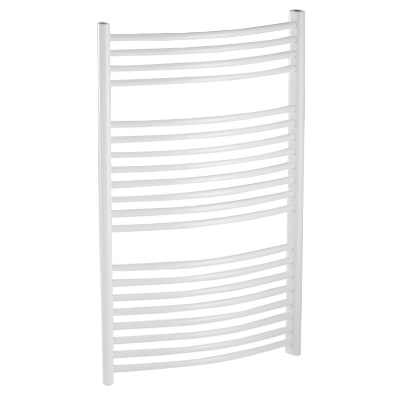 BandQ Curved Towel Radiator 1399BTU White (H)974 x (W)450mm