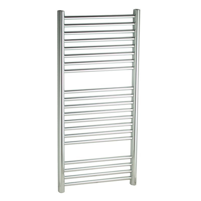 BandQ Ladder Towel Warmer 1027 BTU Chrome Coloured (H)974 x (W)450mm