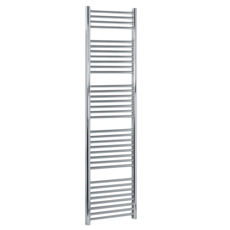 BandQ Ladder Towel Radiator 1765BTU Chrome Coloured (H)1674 x (W)450mm