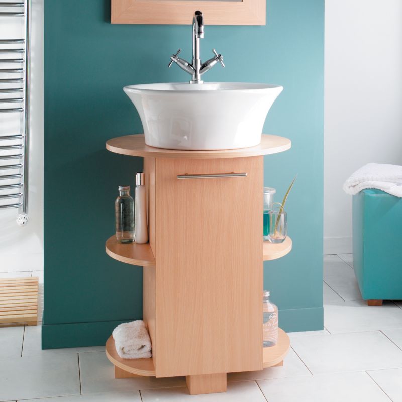 Freestanding Circular Unit Beech Effect