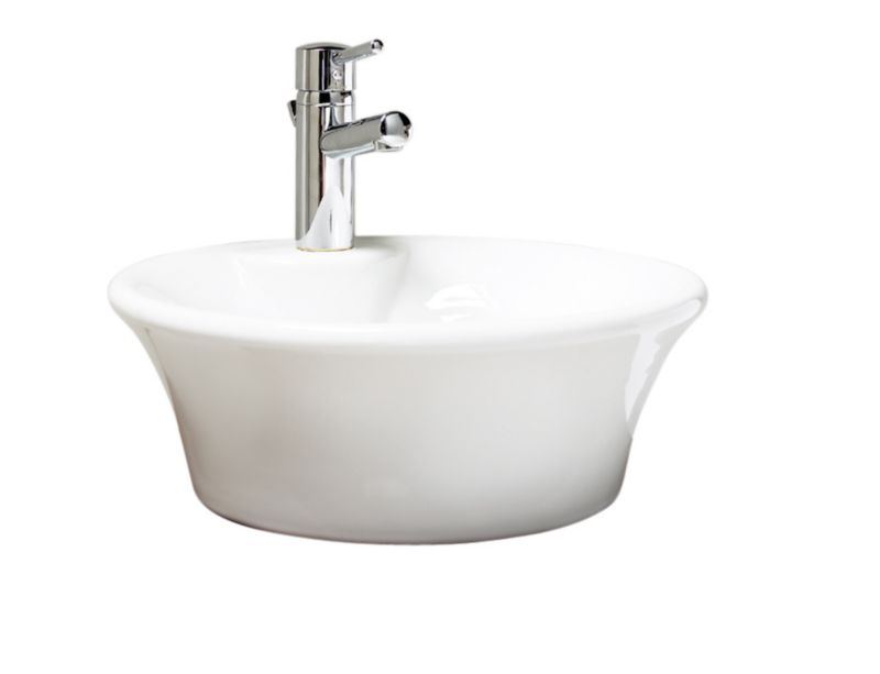 Round Vanity Basin White
