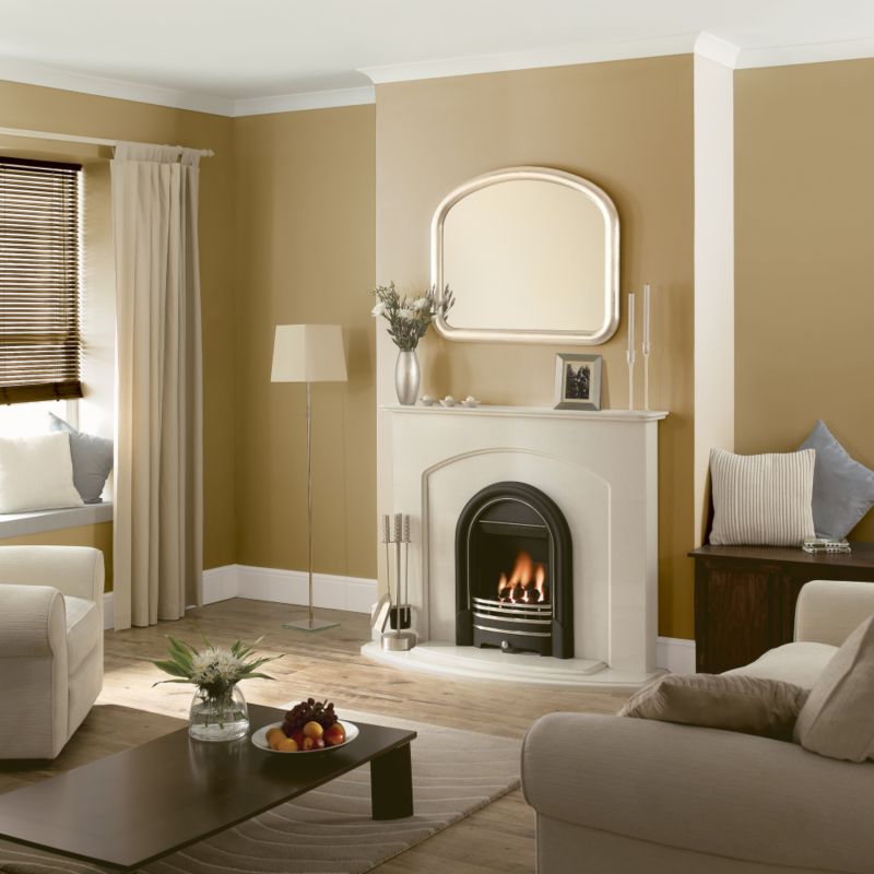 The Lichfield Surround Set includes a cream micro marble surround with back panel and hearth, Rebated 76mm, Size of cut out (W) 419 x (H) 571.5mm, Hearth dimensions (W) 1372 x (D) 457mm, Micro marble comprises of small pieces of real marble crushed finely and bonded together, This effect creates a finer pattern than conglomerate marble