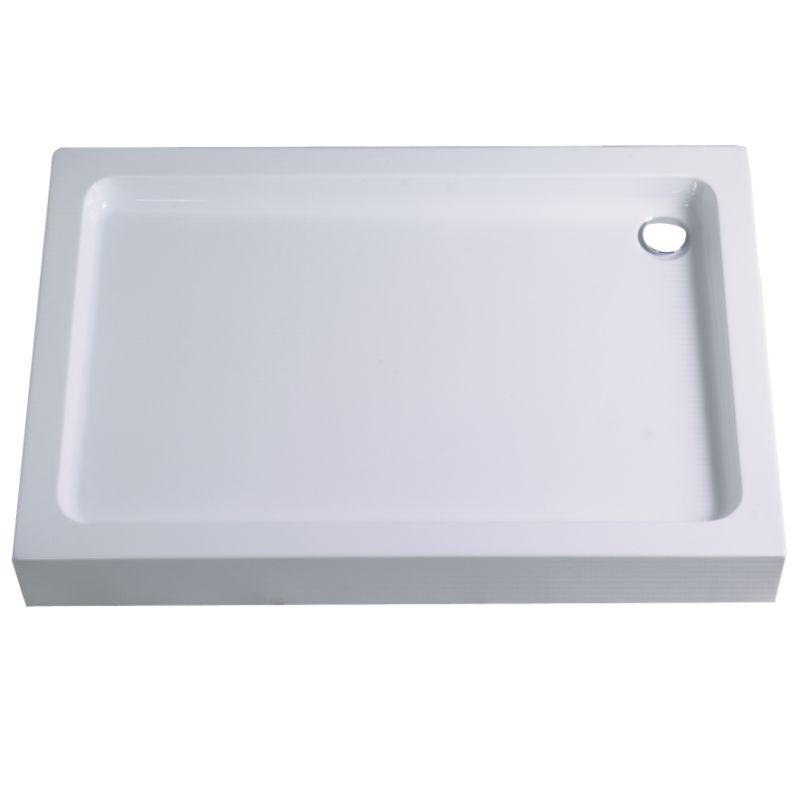 Zone Sliding Door Bespoke Shower Tray White (H)150 x (W)800 x (L)1200mm