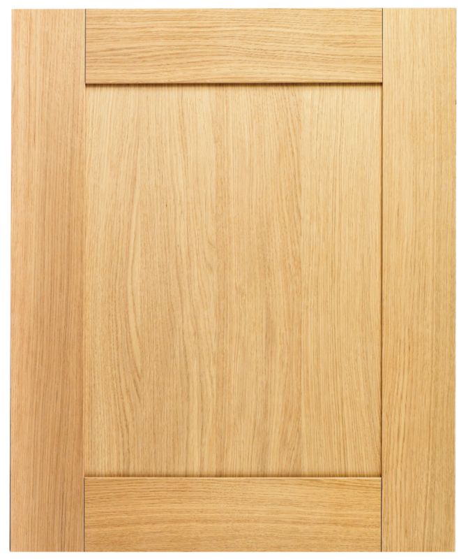 it Kitchens Oak Veneer Shaker Pack I Integrated Fridge/Freezer Door 600mm