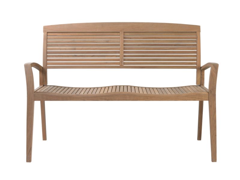 Comfortably seats 2, Bolivian teak, FSC certified, Lower embodied carbon than alternatives
