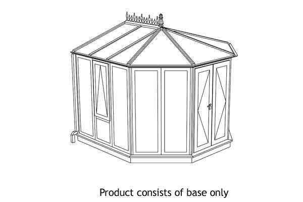 Durabase Victorian Full Height Selfbuild  Conservatory Base B-SB-V2-FH Brick Effect 3323mm x 3607mm