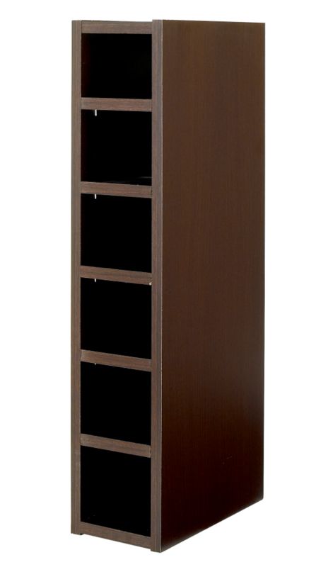 it Kitchens Chocolate Oak Veneer Shaker Wine Rack 150mm