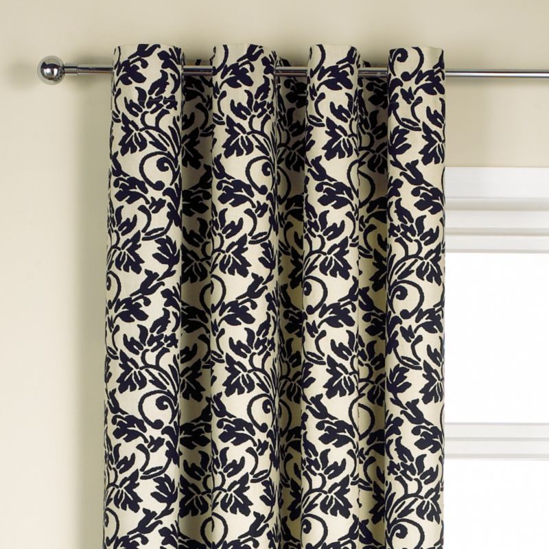 Unbranded Colours by BandQ Hamilton Eyelet Curtains Black (W)168cm x (H)137cm