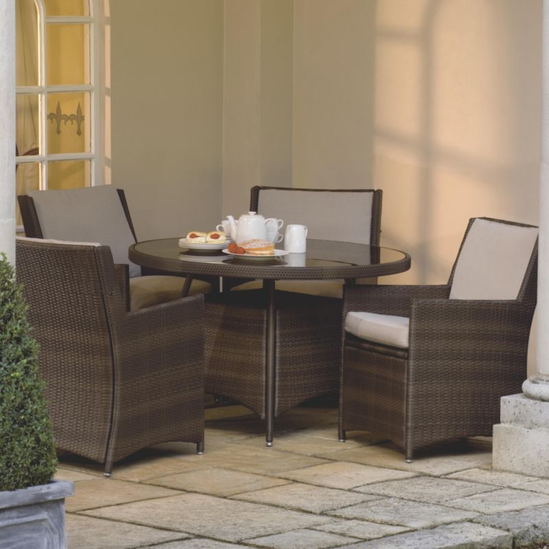 Ascot Rattan Effect Dining Set