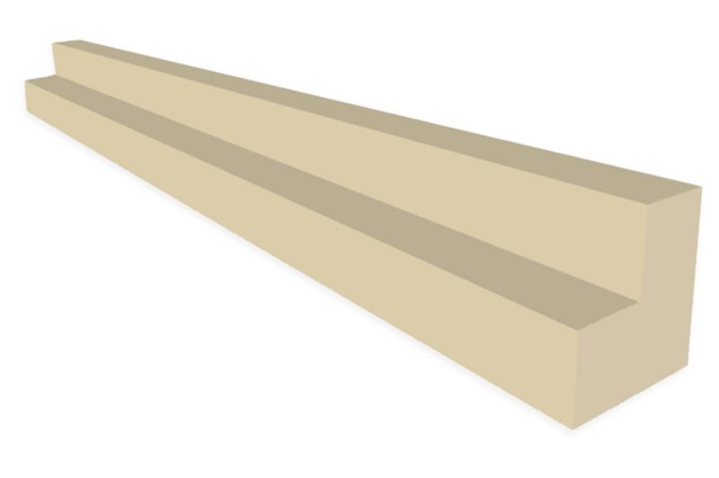 it Kitchens Gloss Cream Slab Wall Corner Post