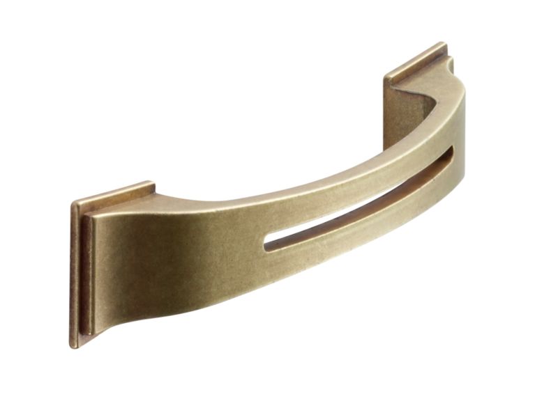 Slotted Bow Handle Antique Brass Effect Pack of 2