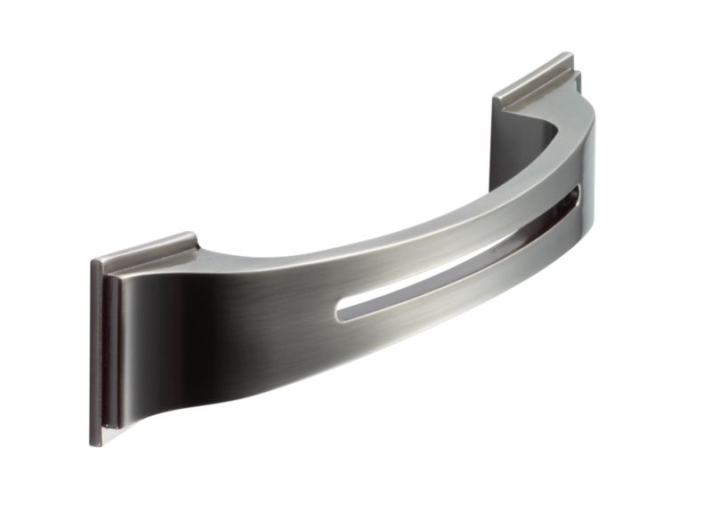 Slotted Bow Handle Black Pack of 2 Nickel Finish Pack of 2