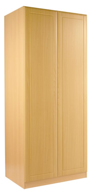 Unbranded Contemporary Double Wardrobe Beech