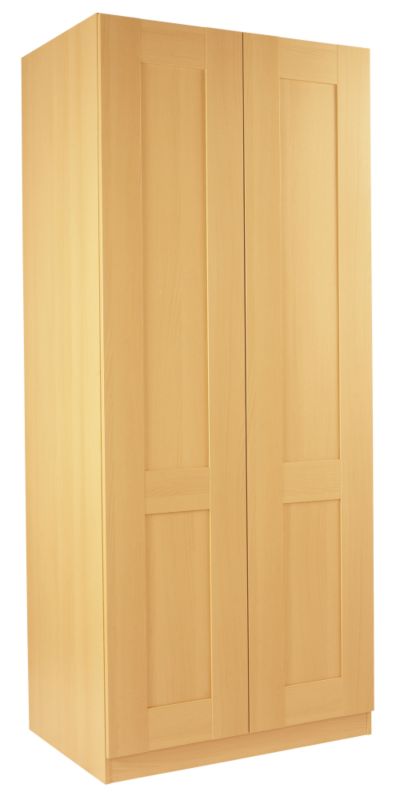 Unbranded Shaker Double Wardrobe Beech