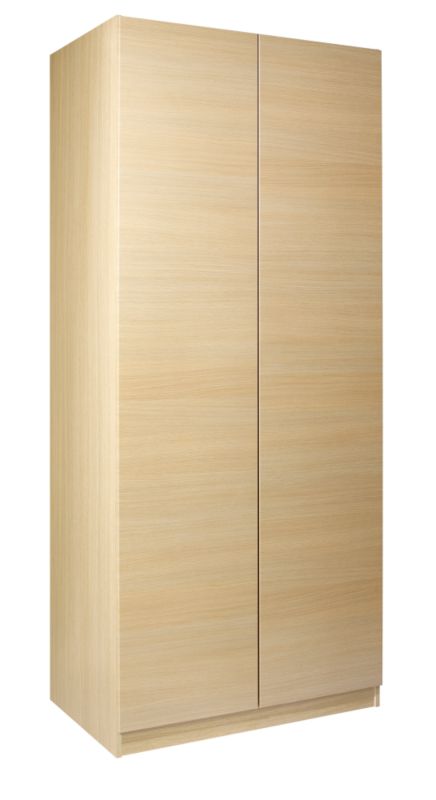 Unbranded Contemporary Double Wardrobe Ferrara Oak