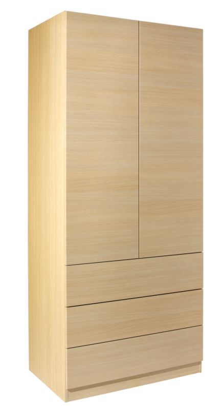 Contemporary 3 Drawer Wardrobe Contemporary Linen Press Ferrara Oak
