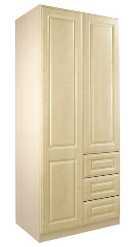 traditional Double Combi Wardrobe Maple