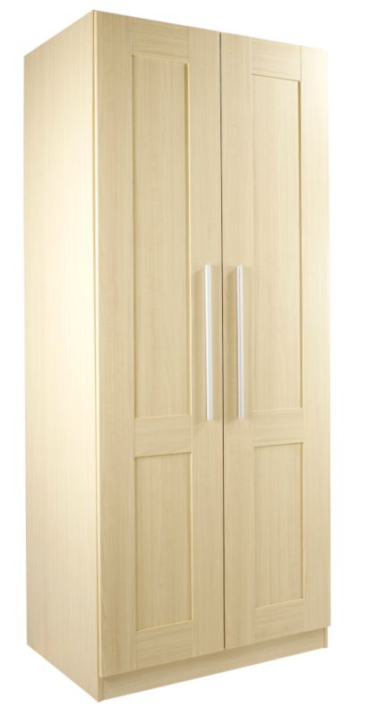 Unbranded Shaker Double Wardrobe Maple