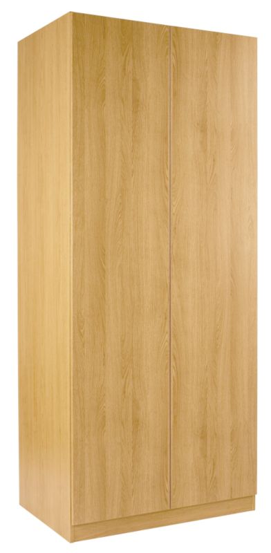 Unbranded Contemporary Double Wardrobe Oak