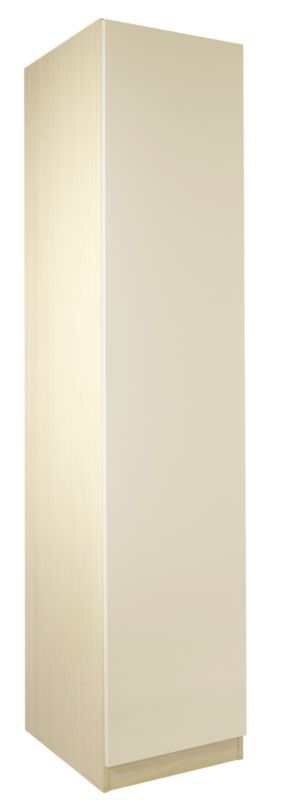 designer Single Wardrobe Maple and Vanilla Gloss