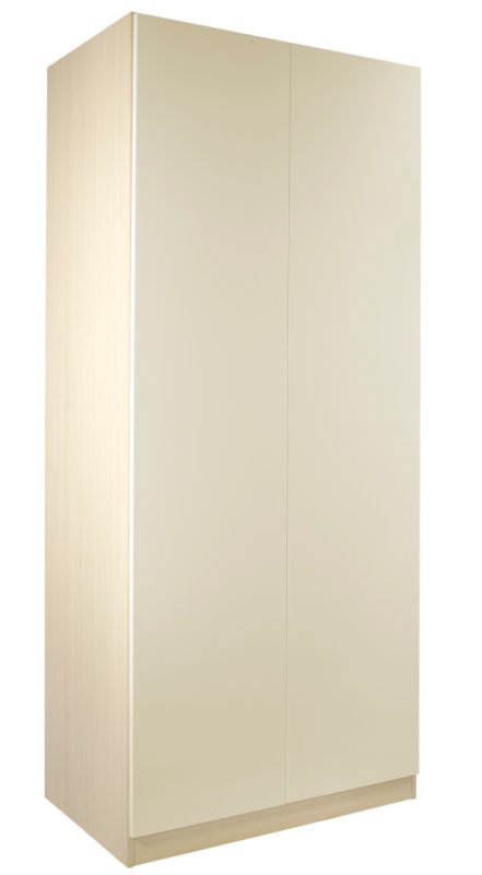 designer Double Wardrobe Maple and Vanilla Gloss