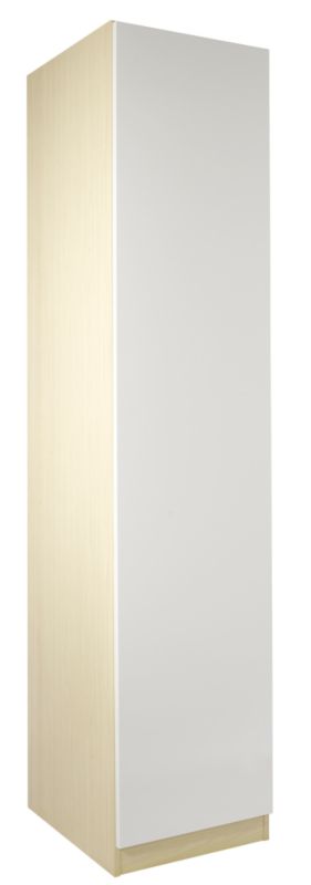designer Single Wardrobe Maple and White Gloss