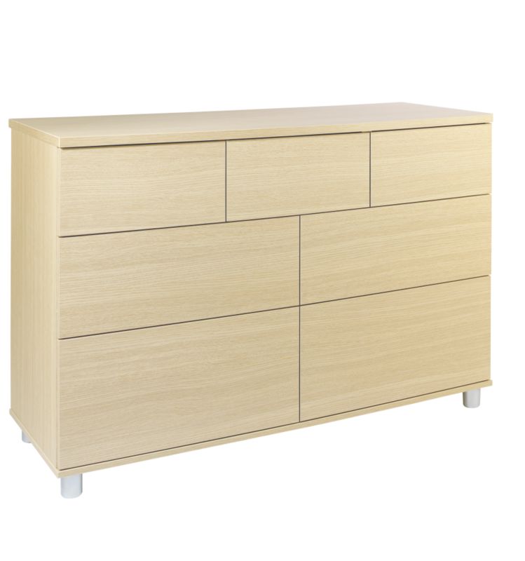 Unbranded Contemporary 3 Over 4 Drawer Chest Maple