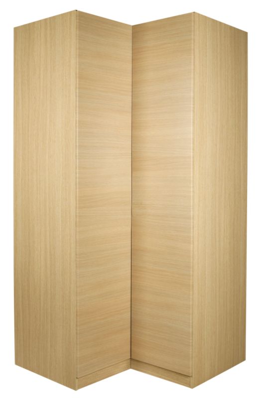 Contemporary Corner Wardrobe Ferrara Oak