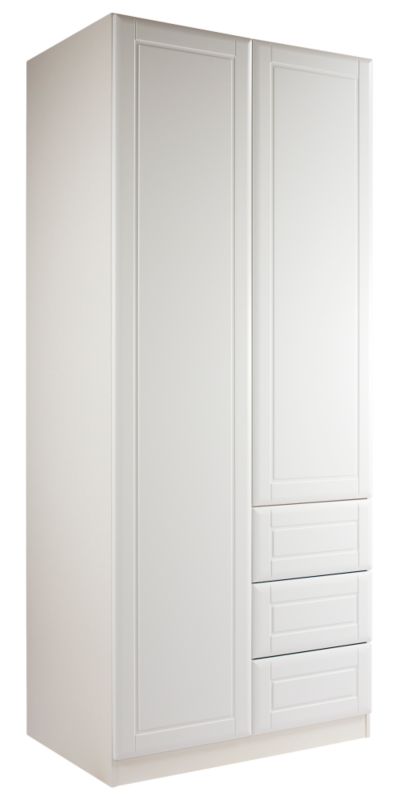 Unbranded Contemporary Double Combi Wardrobe White