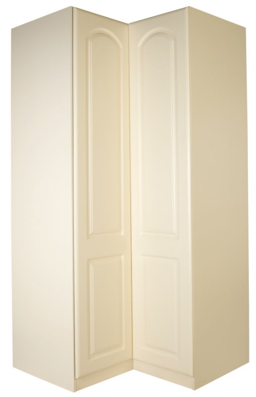 traditional Corner Wardrobe Cream