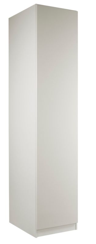 Designer Single Wardrobe White and White Gloss