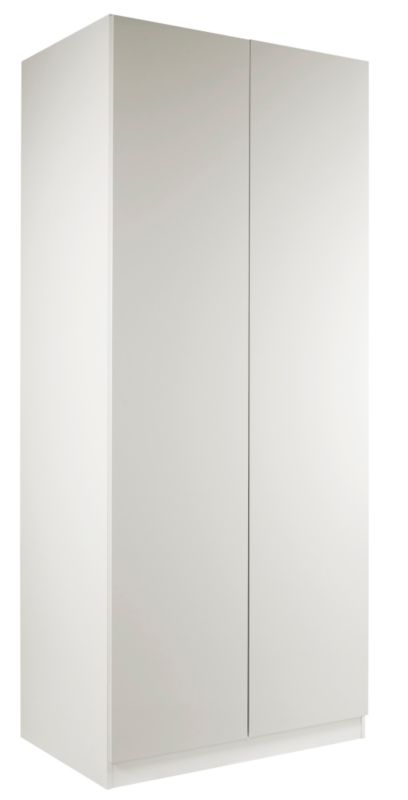 designer Double Wardrobe White and White Gloss