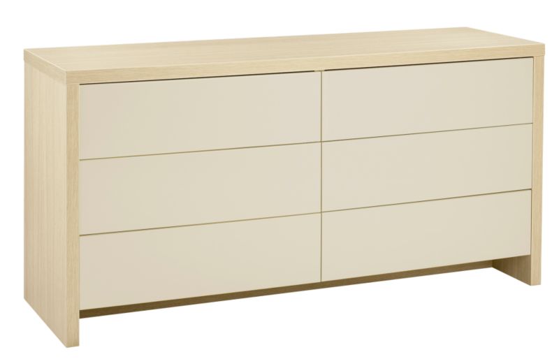 designer 3   3 Drawer Chest Maple and Vanilla Gloss