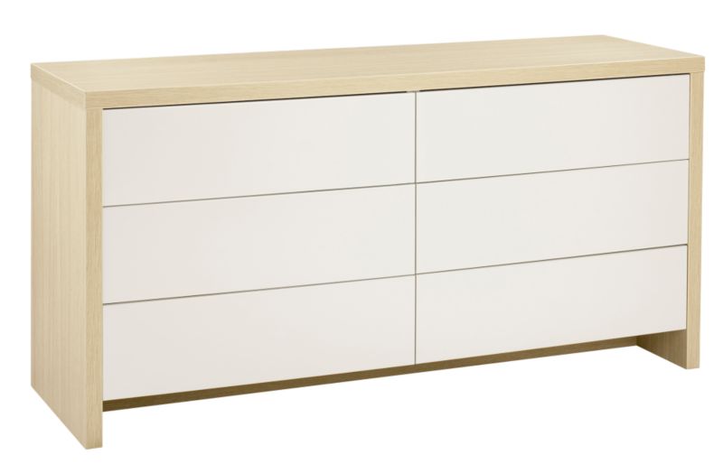 designer 3   3 Drawer Chest Maple and White Gloss