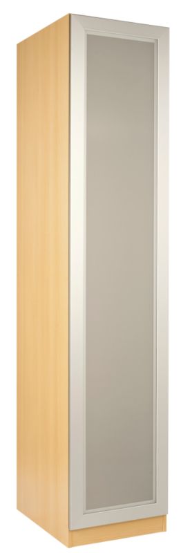 Single Wardrobe Beech With Glass Door