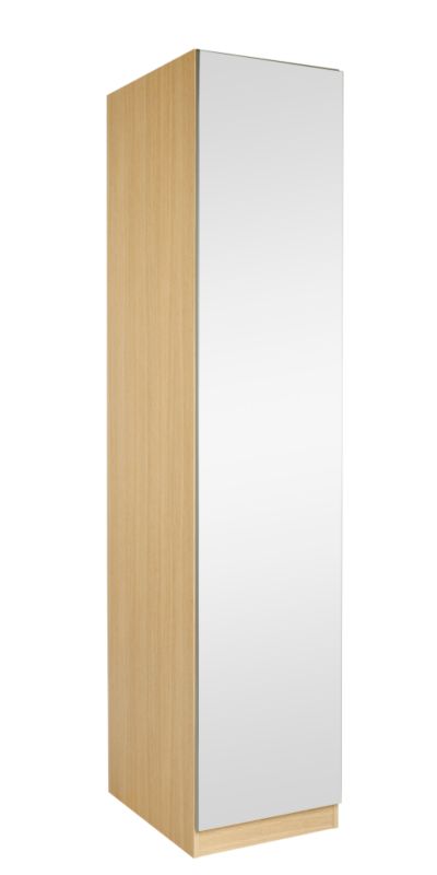 accent Single Wardrobe Ferrara Oak With Mirror Door