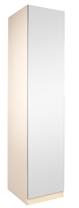 Single Wardrobe Maple With Mirror Door
