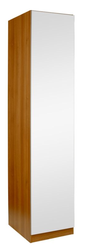 Single Wardrobe Walnut With Mirror Door