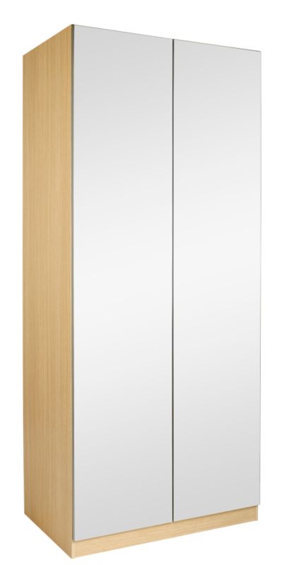 Double Wardrobe Ferrara Oak With Mirror Door