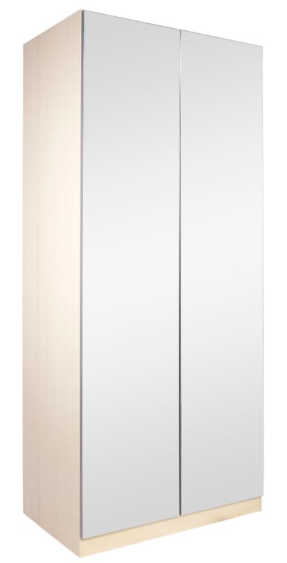 accent Double Wardrobe Maple With Mirror Door