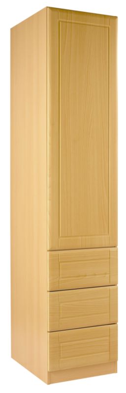 Unbranded Contemporary Single Combi Wardrobe Beech