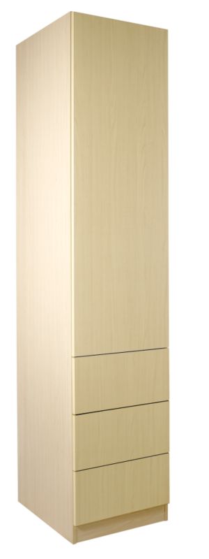 Unbranded Contemporary Single Combi Wardrobe Maple